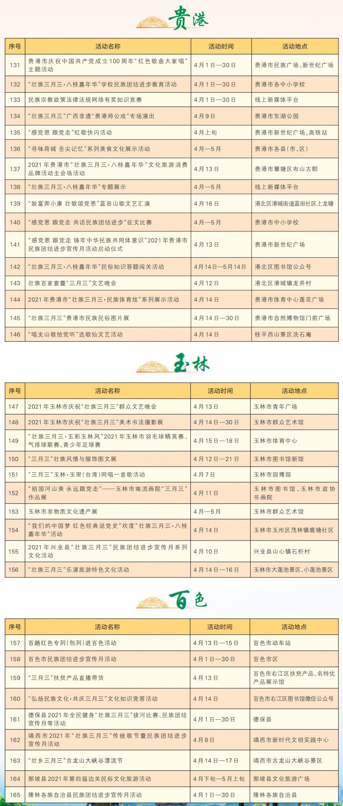 最新最全！“壮族三月三”广西各地活动安排表来了