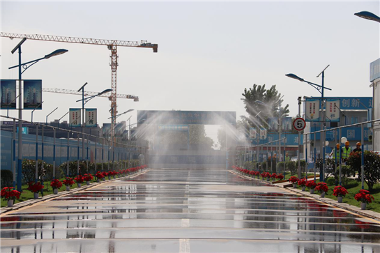 2019西安建築業綠色施工示範工程觀摩團走進陜西國際體育之窗