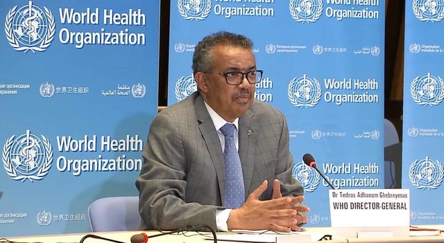 世卫组织总干事新冠肺炎确诊病例将在几天内突破百万