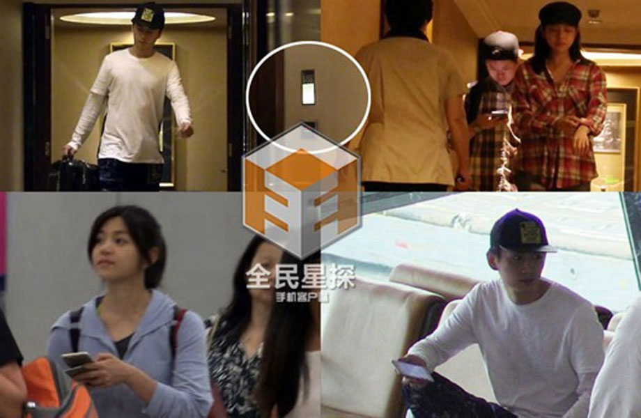 陈晓带陈妍希回老家认亲祭祖 小公园里缠绵热吻(图)