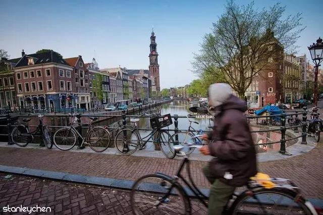 低地国家风景上的美人