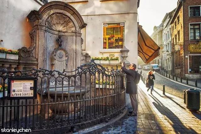 低地国家风景上的美人