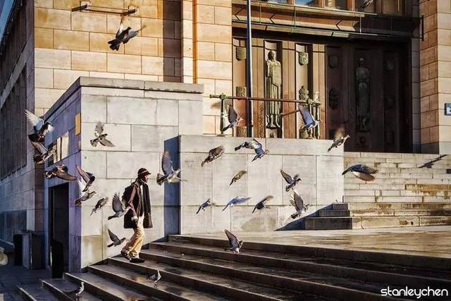 低地国家风景上的美人