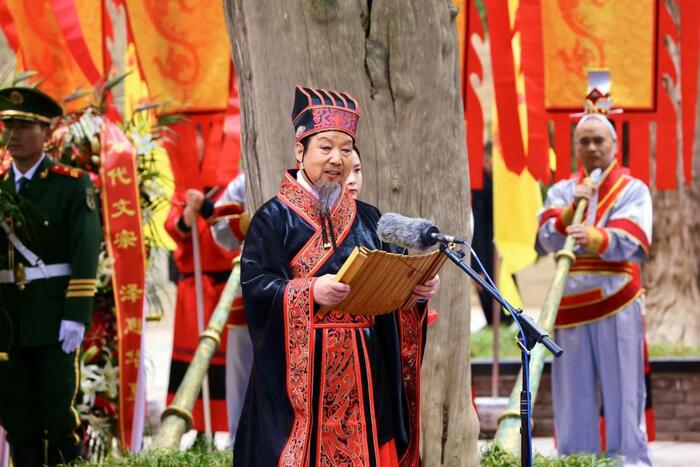 산시(陝西)성 바이수이(白水)현서 곡우에 창힐(倉頡)에 제사는 행사 재현_fororder_cangji-1