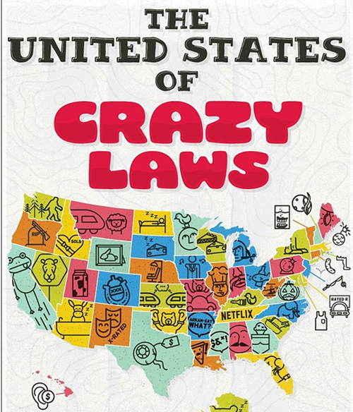 近日,英国的《每日邮报》做了一张专稿,盘点了美国各州法律的各种