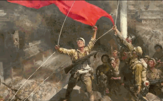 天翻地覆慨而慷！《美术经典中的党史》邀您走进油画《攻占总统府》……