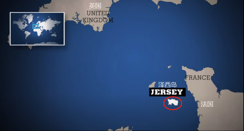 英属泽西岛,距法国诺曼底半岛外海仅20公里