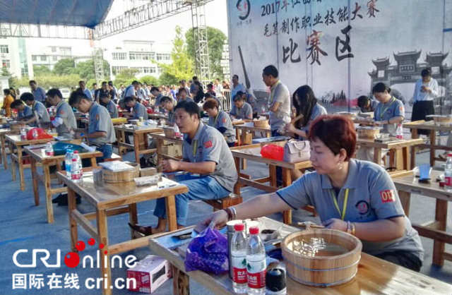 南昌進賢文港舉行國內首次毛筆製作職業技能大賽