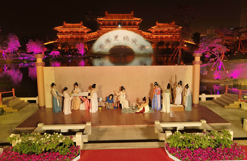 唐代の名画「搗練図」に描かれている情景を洛陽市で再現_fororder_FOREIGN202104291100000330748154345