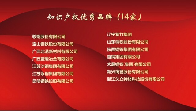 为中国钢铁行业优秀品牌点赞
