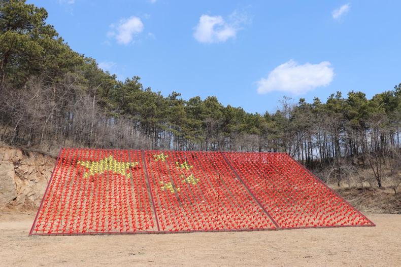 4月8日60万只彩色风车绽放辽牙风车节