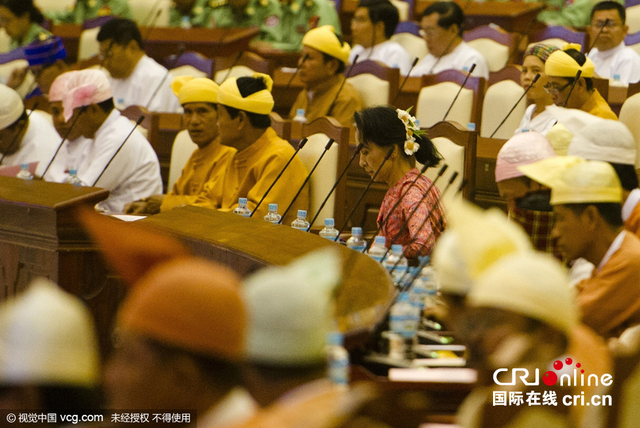 当地时间2016年2月1日,缅甸内比都,新一届联邦议会召开.