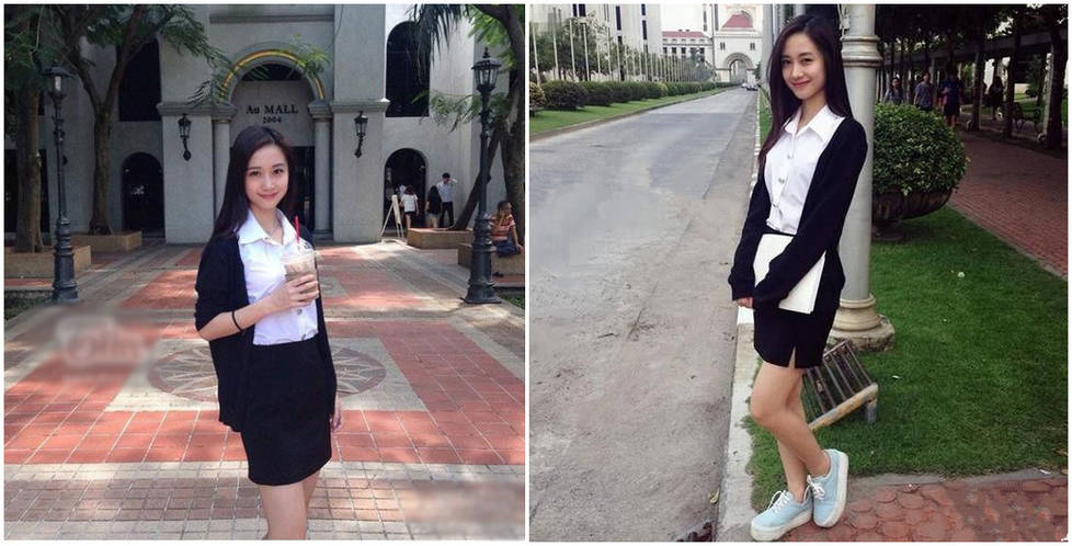 越南版“奶茶妹妹”衣品清新 大长腿惹人羡慕