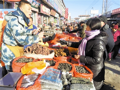 鎮(zhèn)上年貨街 引來城里人