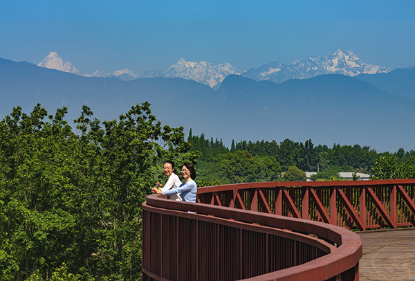 成都温江区和盛镇繁花盛开风光无限