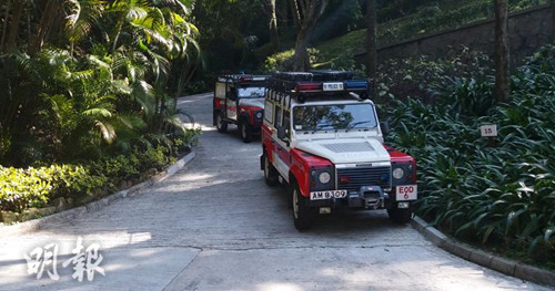 香港一山顶发现战时炸弹 警方到场引爆（图）