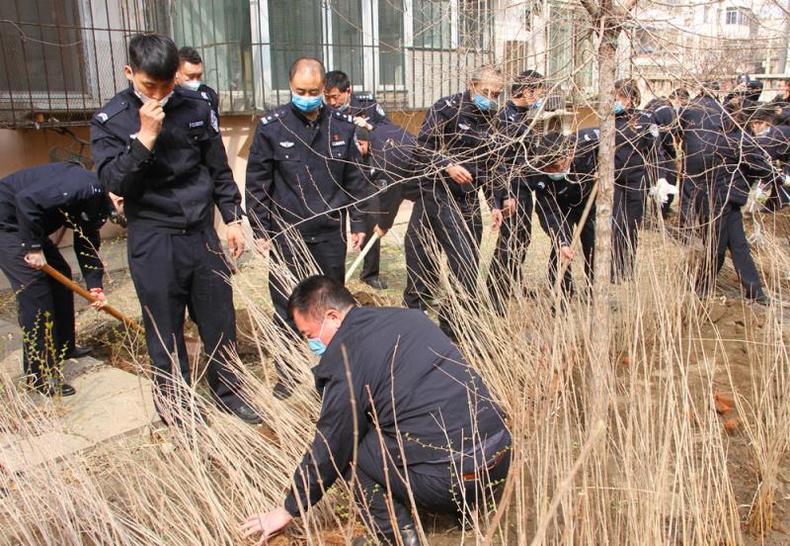 瀋陽市公安局禁毒支隊開展美化家園活動