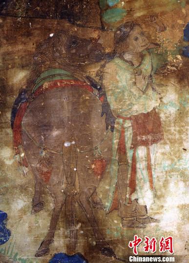 敦煌壁畫現中國最早玄奘取經圖 孫悟空手牽白馬