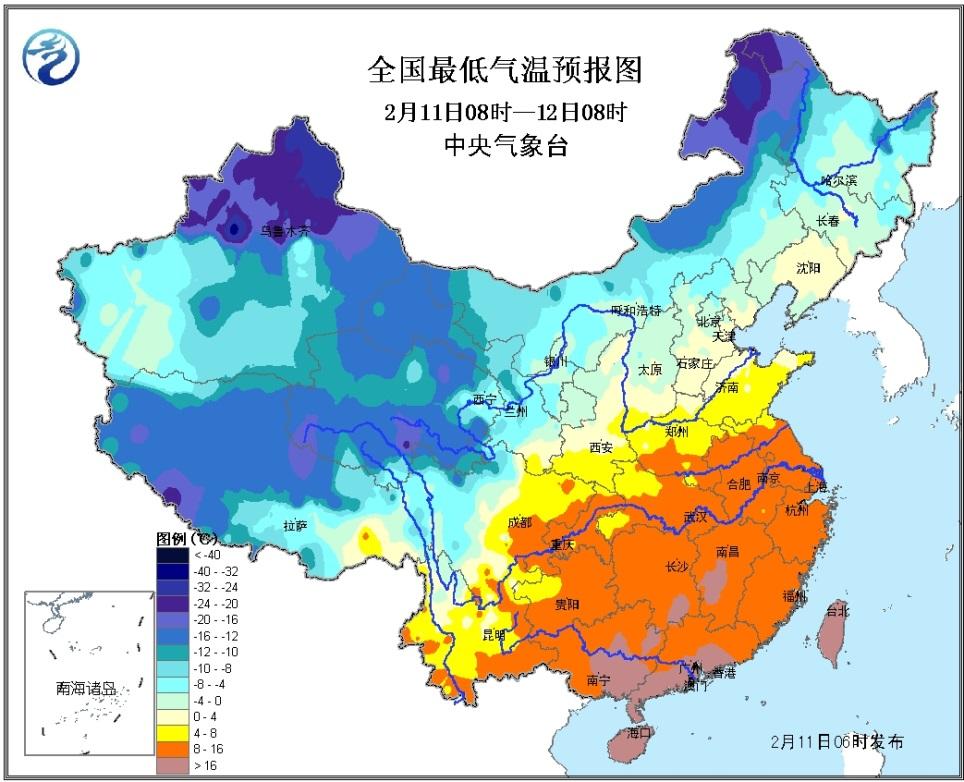 較強冷空氣將影響我國大部 中東部將現大範圍雨雪