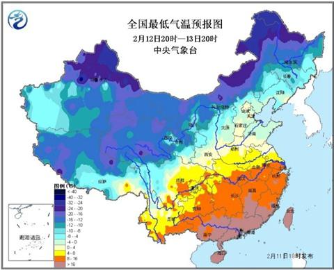 寒潮藍色預警：東北及江南等局地降溫幅度可達14℃