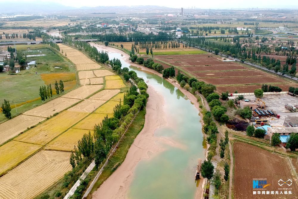 航拍世界灌溉工程遗产宁夏引黄古灌区组图