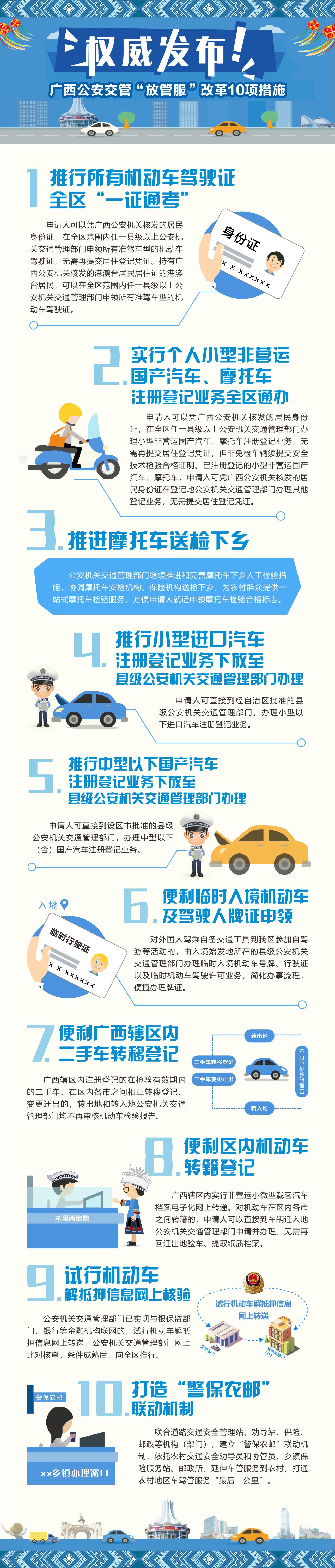 廣西推出10項公安交管“放管服”改革新措施
