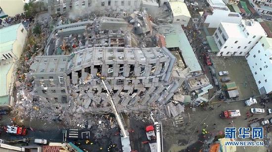 台湾南部地震已造成116人遇难 大楼搜救工作结束