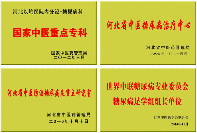 河北以嶺醫院內分泌病科入選河北省首批中醫藥重點學科建設單位