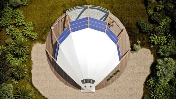 酷炫自转的UFO小木屋