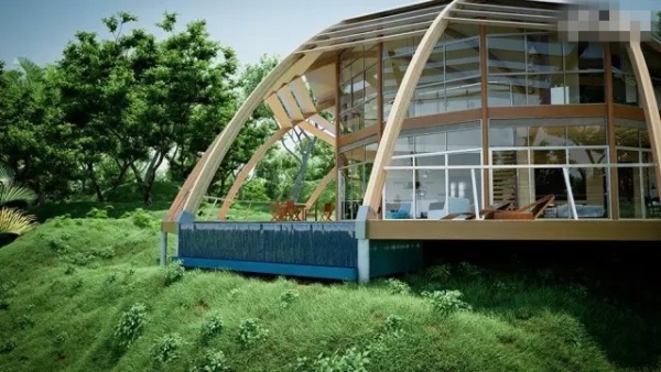 酷炫自转的UFO小木屋