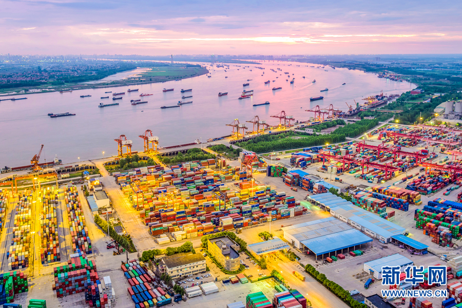 一派繁忙阳逻港 “黄金水道”活力足