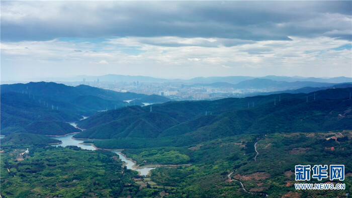 드론으로 촬영한 곤명 송화댐 저수지 모습_fororder_昆明6