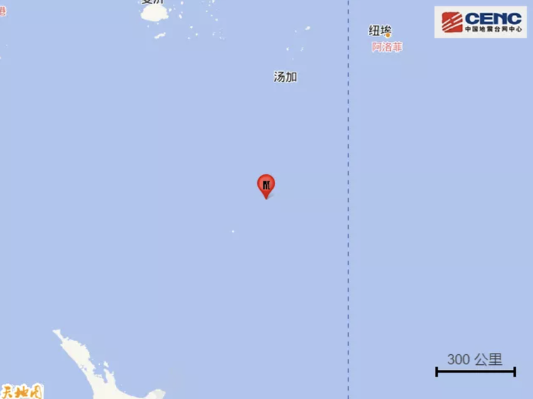 新西兰克马德克群岛海域发生5.7级地震