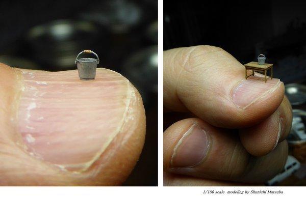 日本大神创作超迷你模型 比指甲盖还小