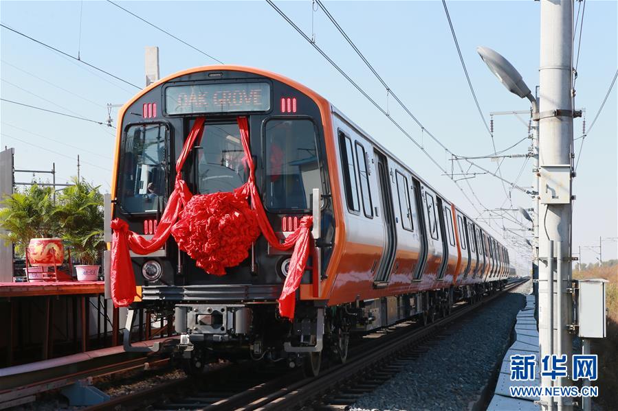 “中國(guó)制造”地鐵將出口美國(guó) 首批列車下線