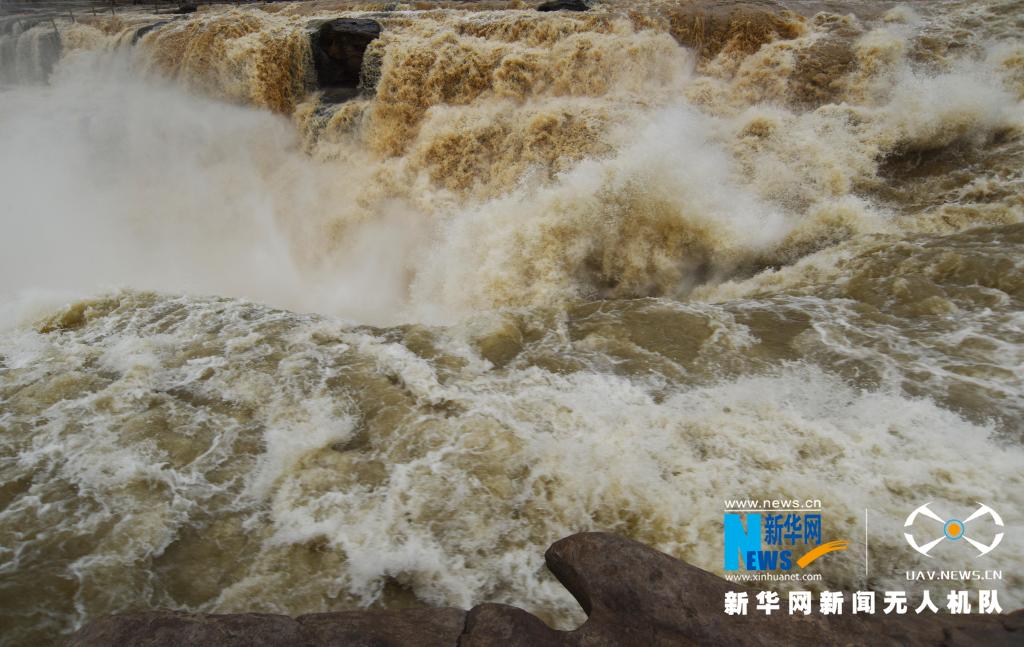 飞阅 中国 黄河壶口瀑布现 半清半浊 景观 国际在线移动版