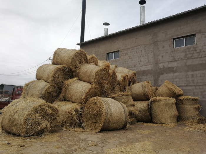 图片默认标题_fororder_打包好的水稻秸秆