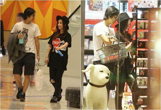 阿娇与男子逛街照被曝光 两人打情骂俏(图)
