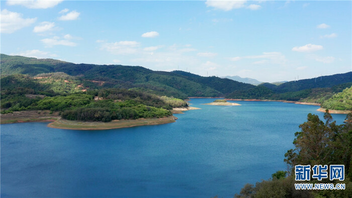 드론으로 촬영한 곤명 송화댐 저수지 모습_fororder_昆明7