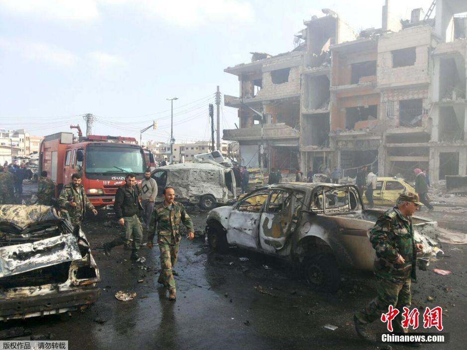叙利亚霍姆斯发生连环爆炸 致近百人死亡