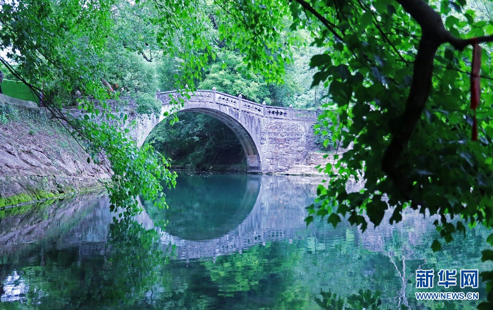 航拍湖北當陽玉泉寺