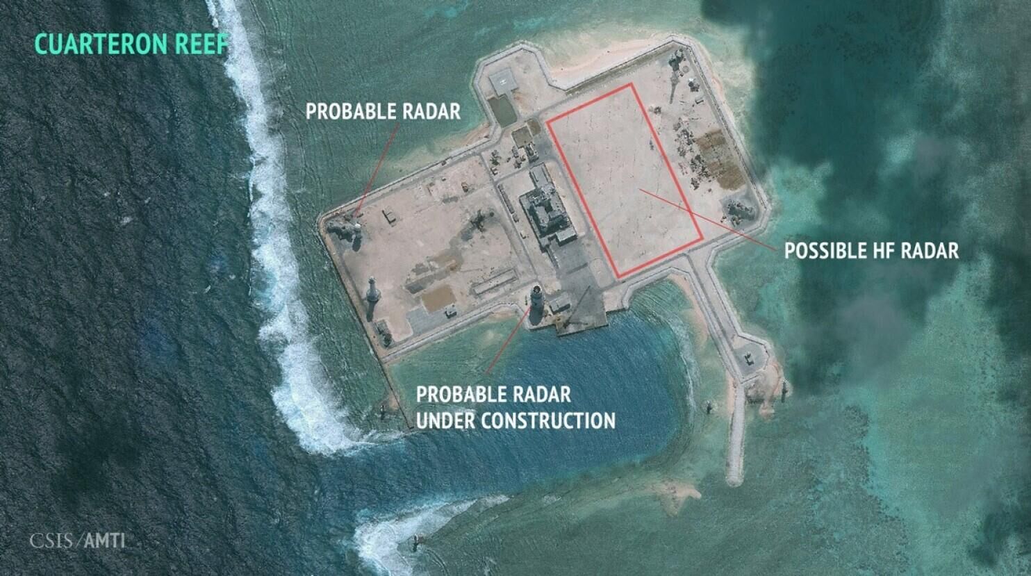 日媒：中國或在華陽礁建雷達設施 衛星圖曝光