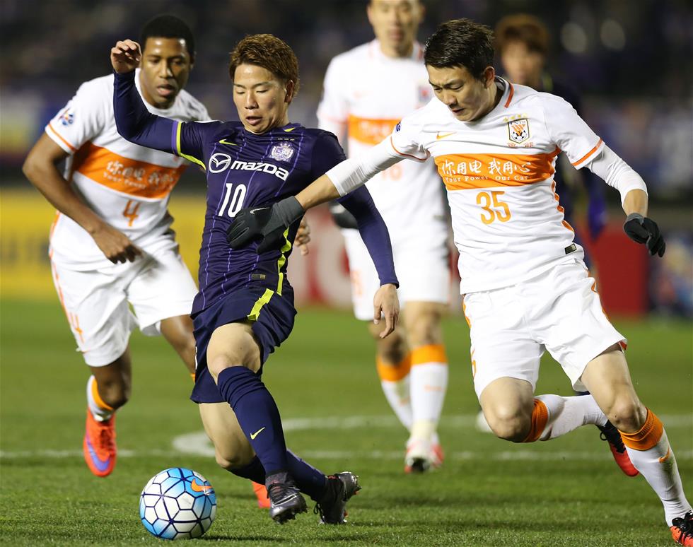 亚冠联赛：山东鲁能战胜广岛三箭