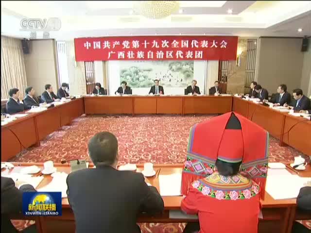 李克强参加党的十九大广西壮族自治区代表团讨论