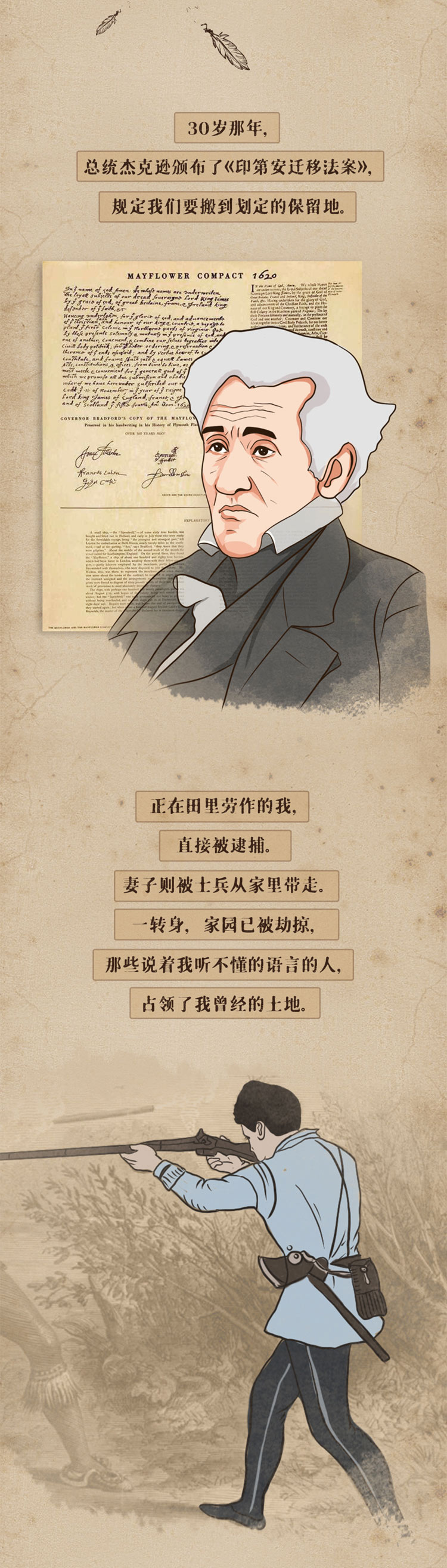 图说美国人权劣迹之一： 一个19世纪印第安人的一生