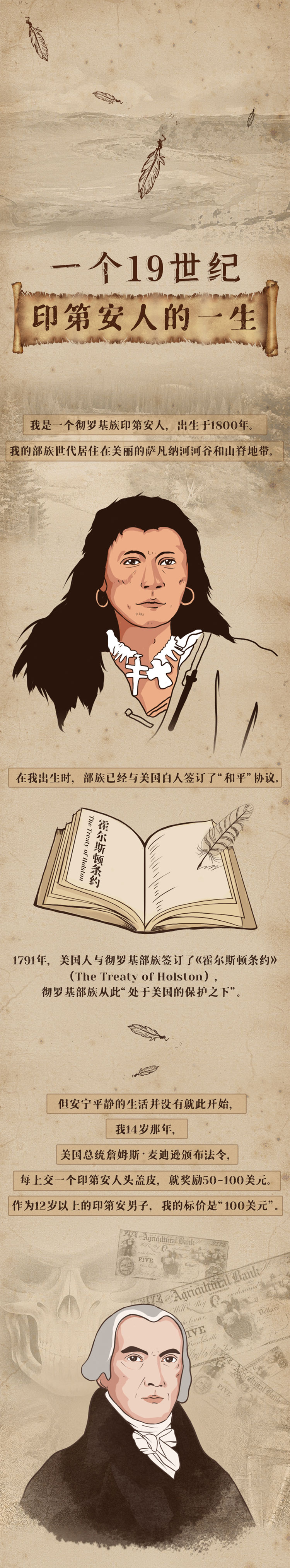 图说美国人权劣迹之一： 一个19世纪印第安人的一生