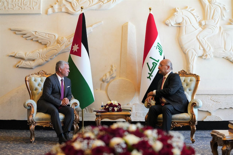 伊拉克总统萨利赫会见约旦国王阿卜杜拉二世