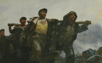 揭秘新中国第一条自主建设的铁路！丨《美术经典中的党史》邀您走近油画《开路先锋》……