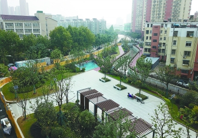 （环保图文）南京市幕府西路大庙沟棚户区变身绿地游园