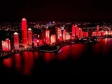 夜空を飾る共産党創立100周年ライトショー上演
